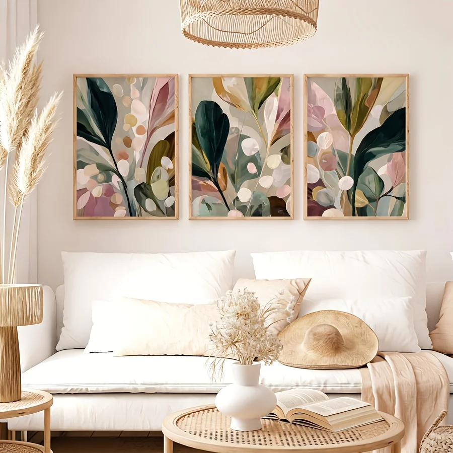 Abstract Canvas Set - Grand format, ensemble de 3 pièces,