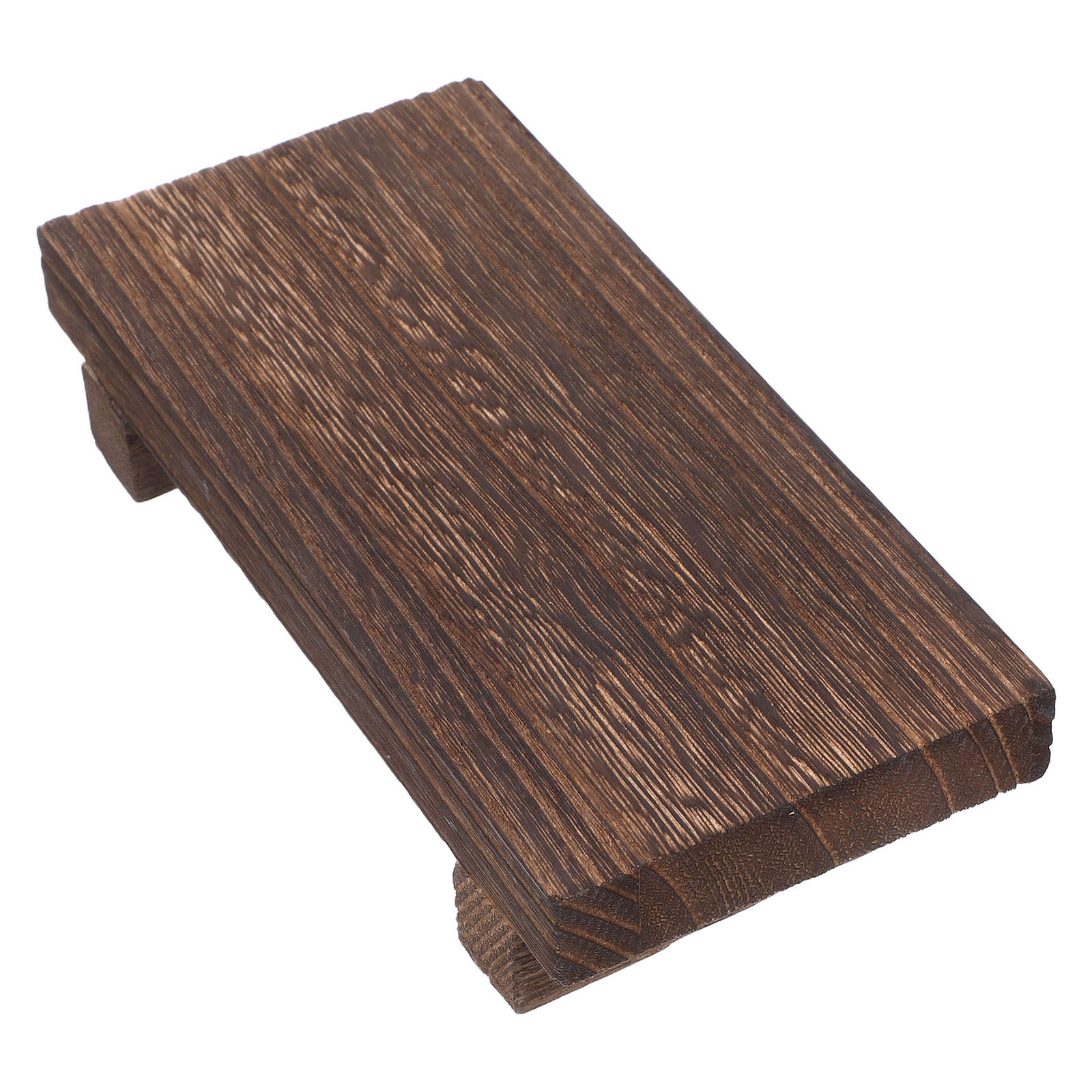Vase Decor - Petit support en bois, plateau rustique