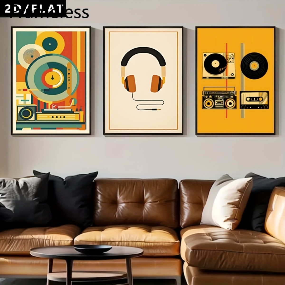Abstract Canvas Set - (NoFrame 3PCS) – Ensemble de 3