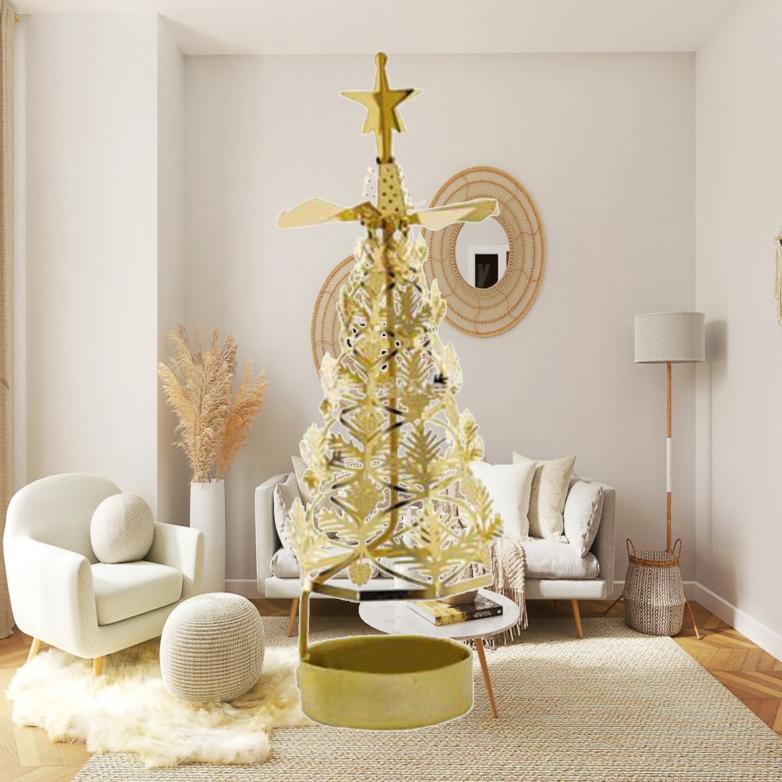 Candle Holder Decor - Support de bougie rotatif en acier