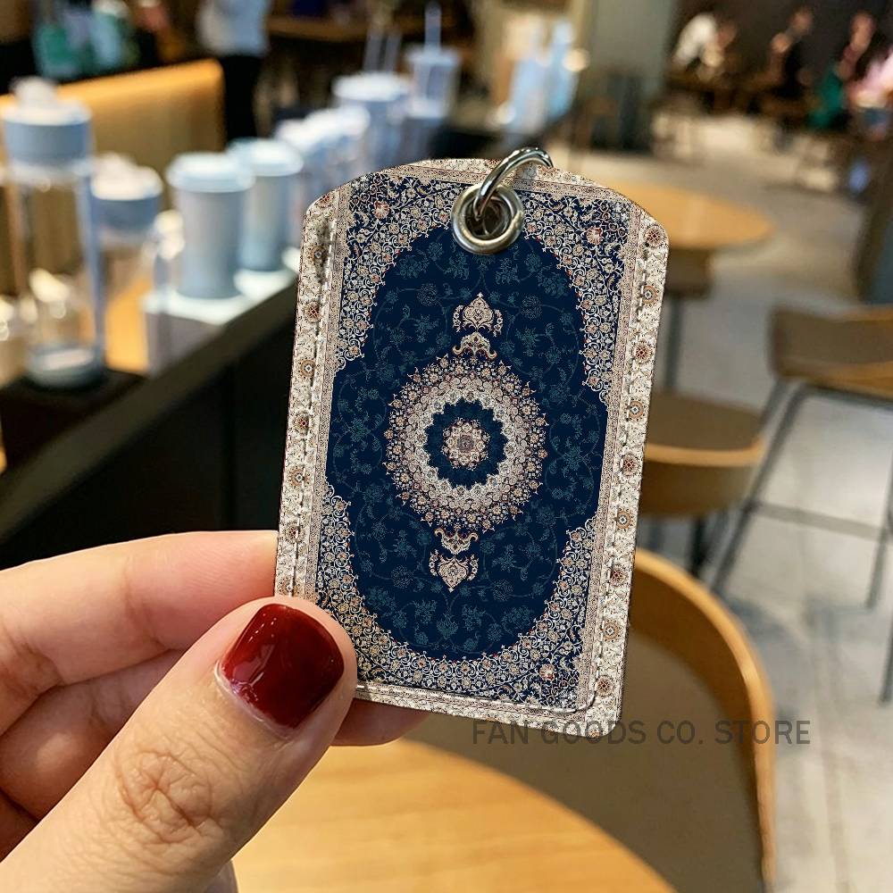 Porte-cartes en cuir PU motif  - Area Rug avis et prix