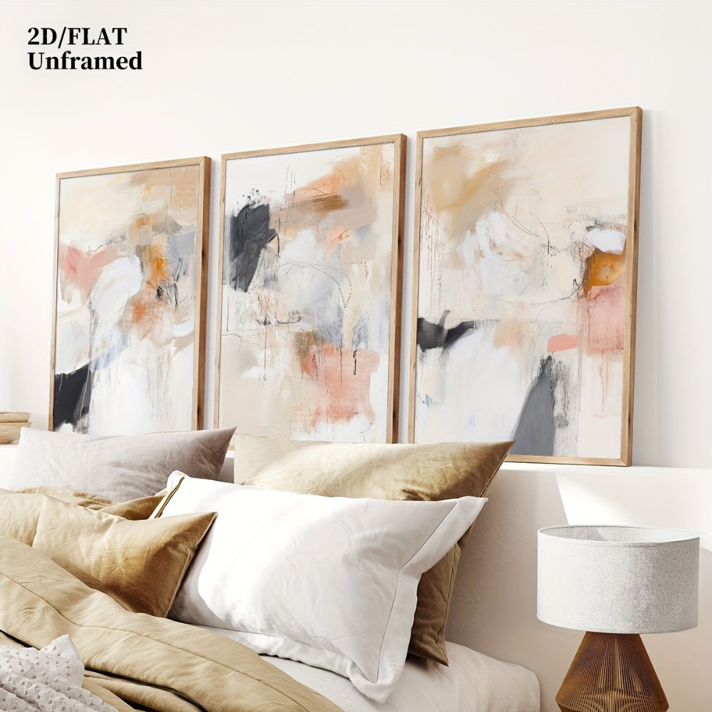 Lot de 3 tableaux muraux sans  - Abstract Canvas Set avis et prix