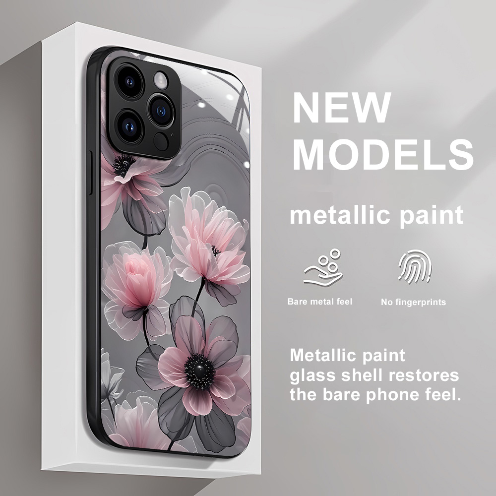 Étui en verre trempé fleur pou - Vase Decor avis et prix