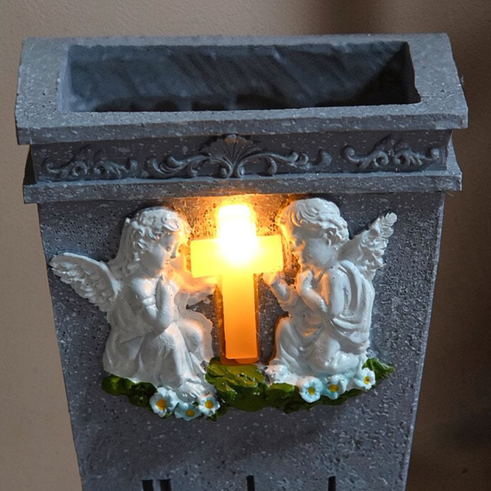 Vase funéraire en résine, croi - Vase Decor avis et prix
